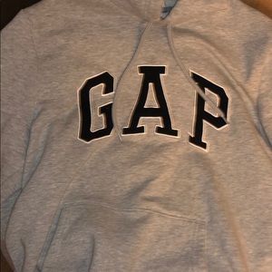 Grey pullover hoodie